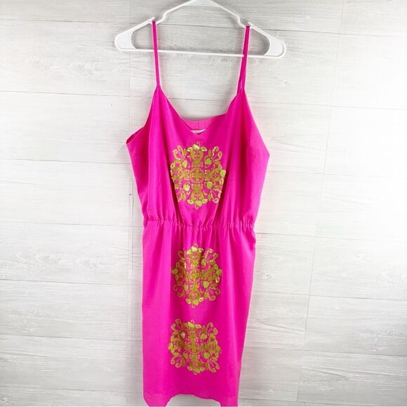 Lilly Pulitzer Jenafer Tropical Embroidered Sequin Slip Dress - Picture 2 of 7